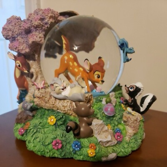 Disney Other - NEW IN BOX DISNEY Bambi Snow Globe with Forest Animals and Musical Wind Up
